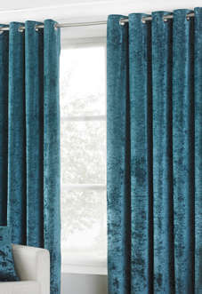 Verona Eyelet, Teal - Ready Made Curtains